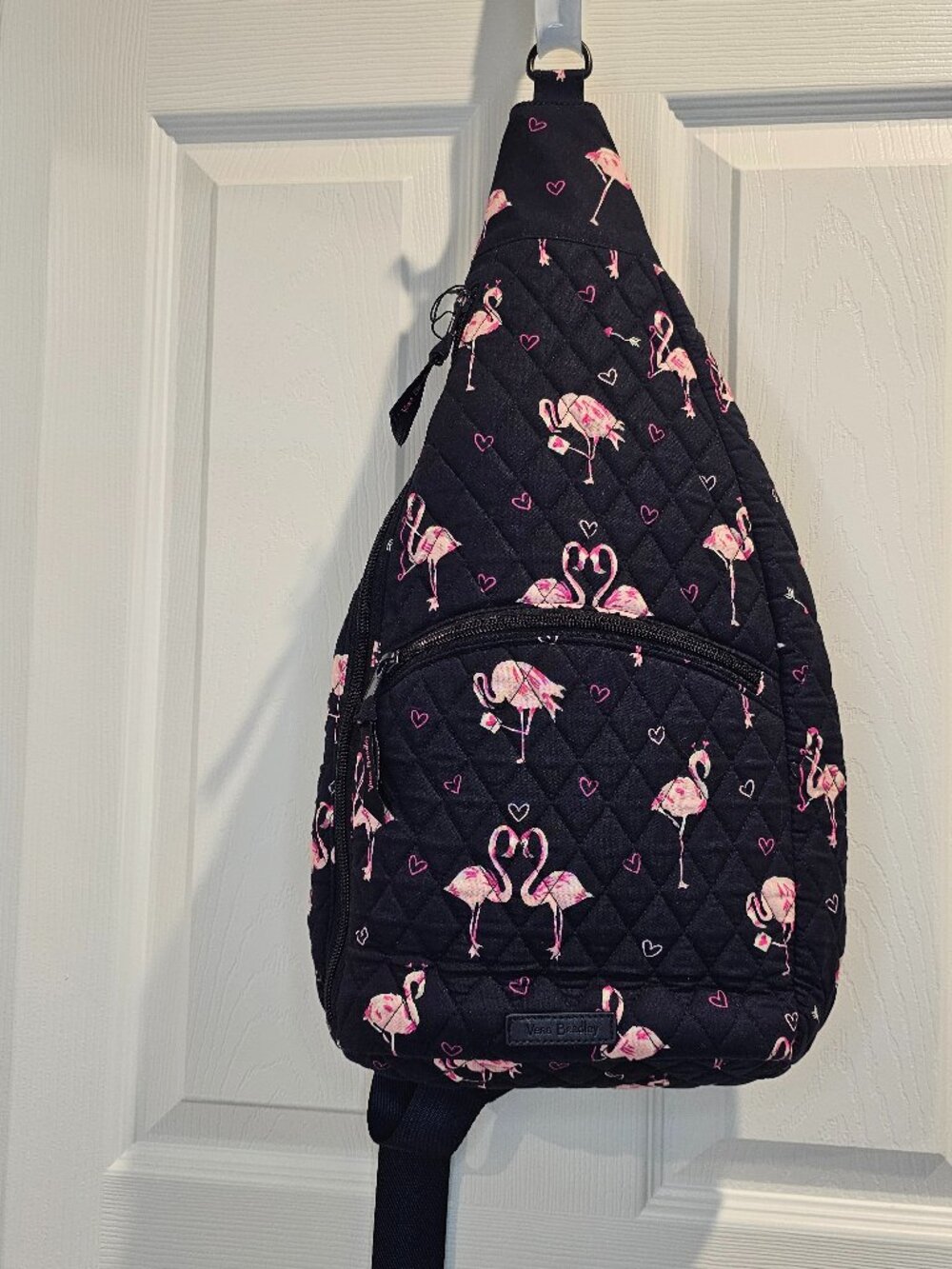 NWT Vera Bradley Essential Sling Backpack Flirty Flamingos Crossbody Bag School